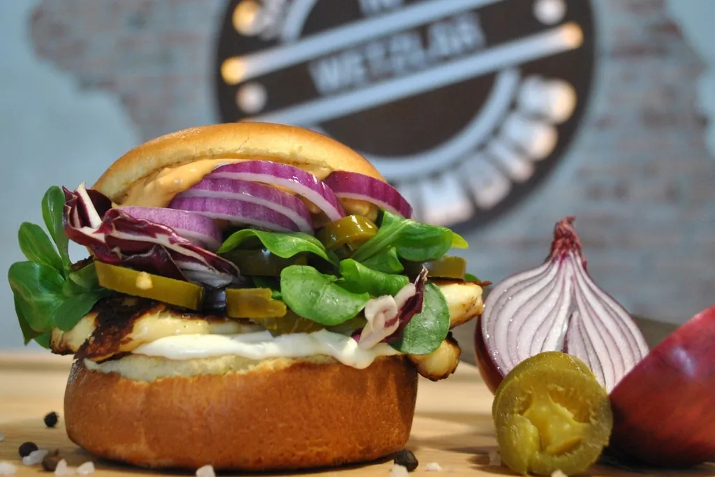 La Verde con portobello y cebolla morada
